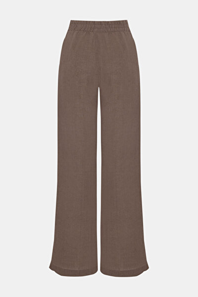 BROWN WIDE LEG TROUSERS 5