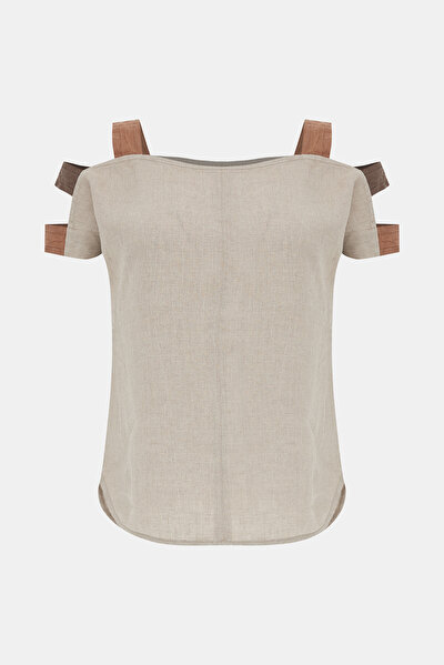 BROWN SQUARE OFF THE SHOULDER BLOUSE 8