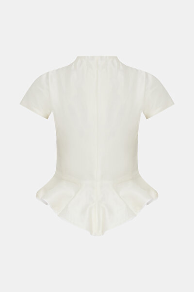 ECRU SHORT SLEEVE BLOUSE 4