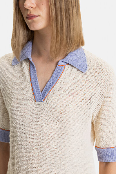 ORANGE POLO NECK TRICOT 5