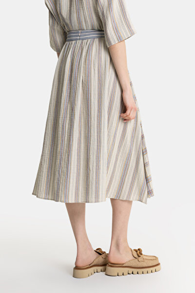 MULTICOLOR STRIPED MIDI SKIRT 3