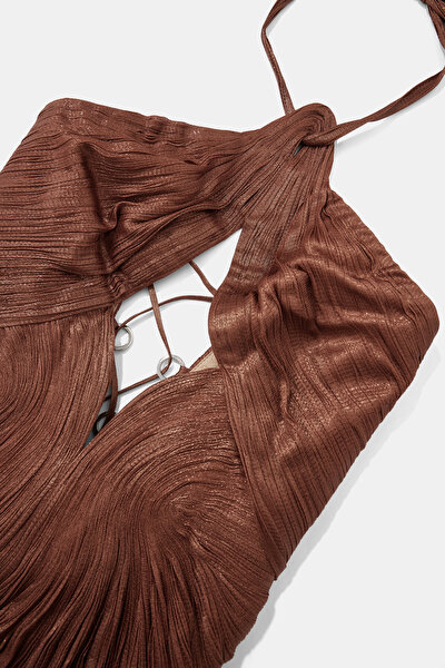 BRONZE HALTER DRESS 3