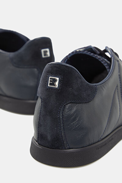 NAVY BLUE LEATHER SHOE 5