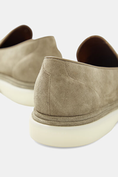 LIGHT KHAKI LEATHER SHOE 5