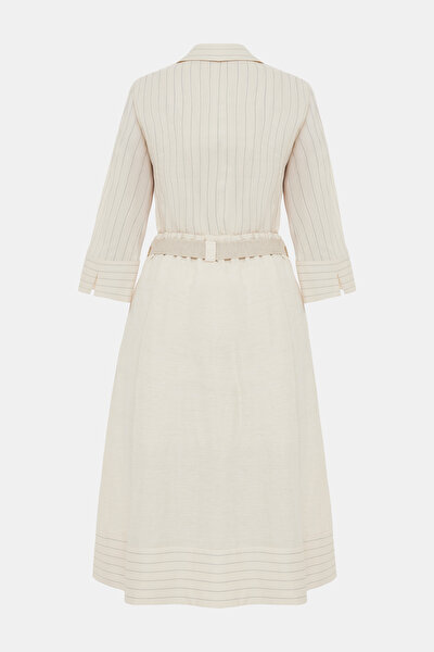 MULTICOLOR 3/4 SLEEVES MIDI DRESS 8