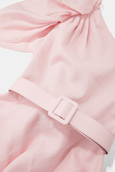 LIGHT PINK ONE SHOULDER DRESS 3