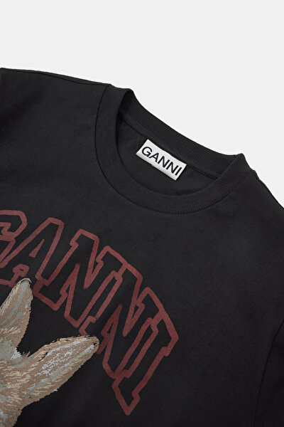 ANTRASİT BİSİKLET YAKA BASKILI T-SHIRT 3