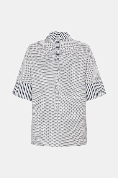 BLUE SHORT SLEEVE BLOUSE 8