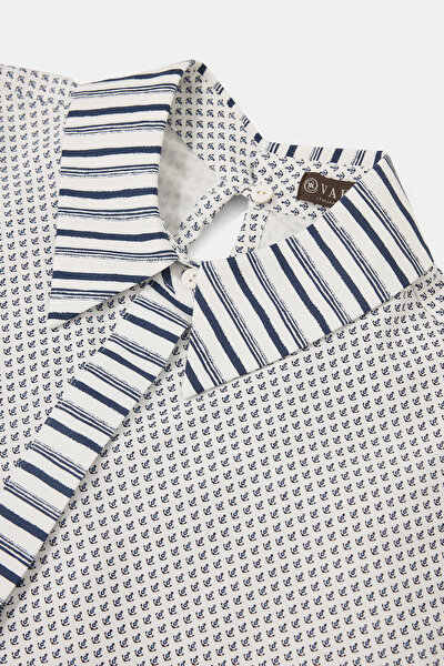 BLUE SHORT SLEEVE BLOUSE 9