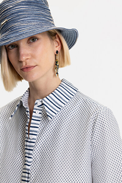BLUE SHORT SLEEVE BLOUSE 3