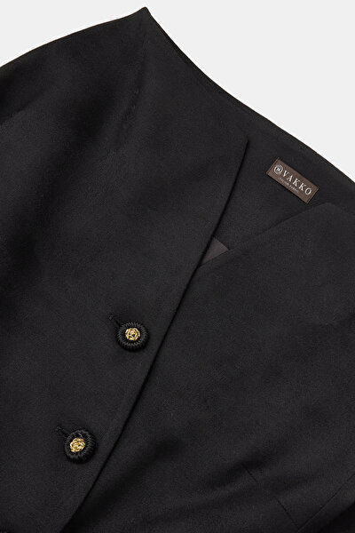 BLACK 3/4 SLEEVES ABOVE THE KNEE DRESS 9