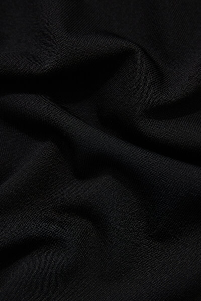BLACK MANDARIN COLLAR SHORT SLEEVE TSHIRT 9