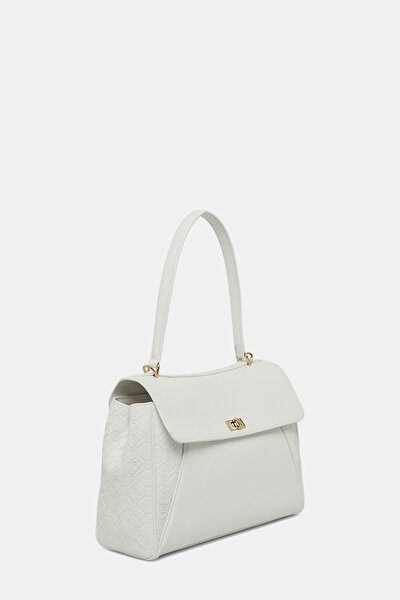 WHITE MONOGRAM LEATHER BAG 3