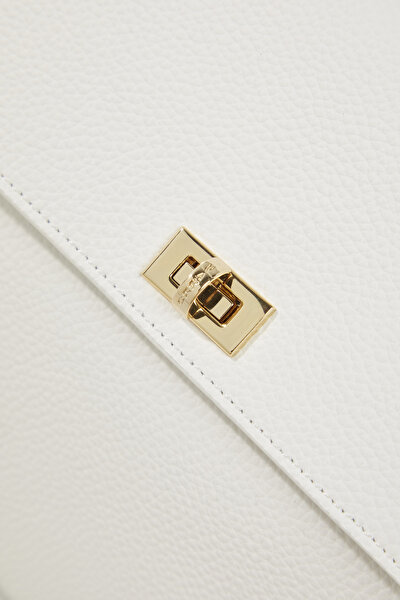 WHITE MONOGRAM LEATHER BAG 5