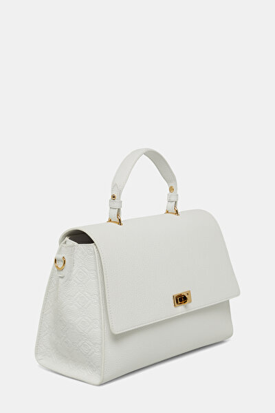 WHITE MONOGRAM LEATHER BAG 3