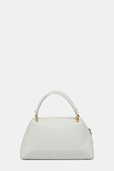 WHITE MONOGRAM LEATHER BAG 4
