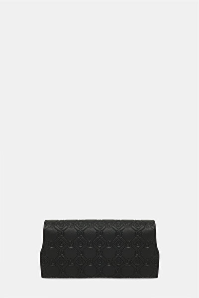 BLACK MONOGRAM LEATHER WALLET 4