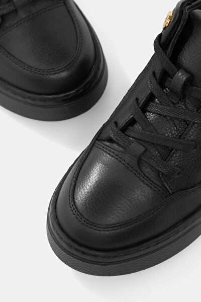 BLACK MONOGRAM LEATHER SHOE 4