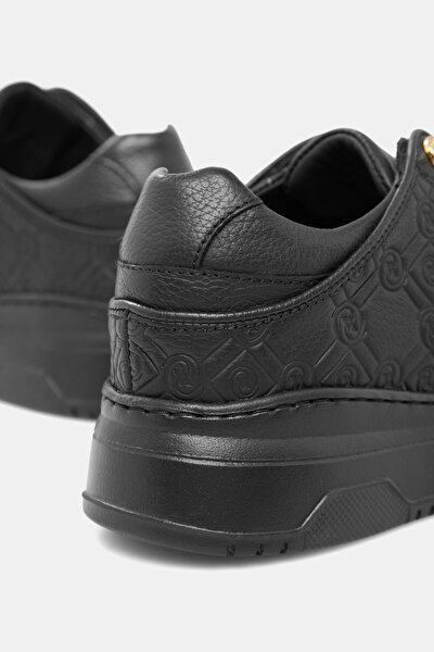 BLACK MONOGRAM LEATHER SHOE 5