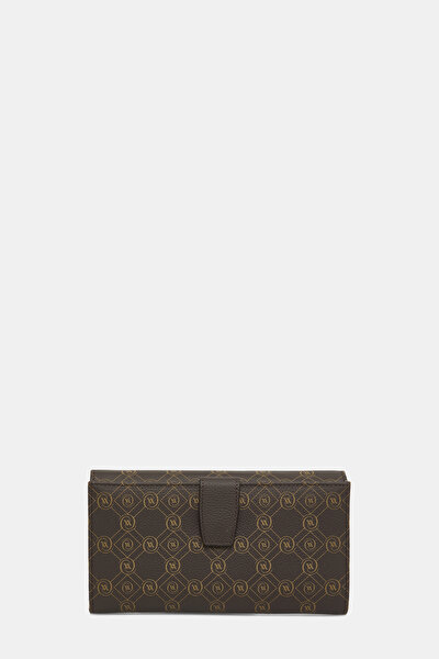 BEIGE MONOGRAM LEATHER WALLET 3