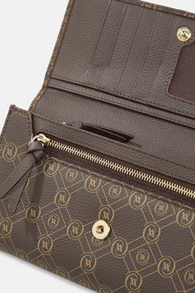 BEIGE MONOGRAM LEATHER WALLET 4