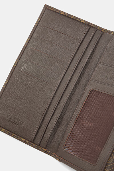 BEIGE MONOGRAM LEATHER WALLET 5
