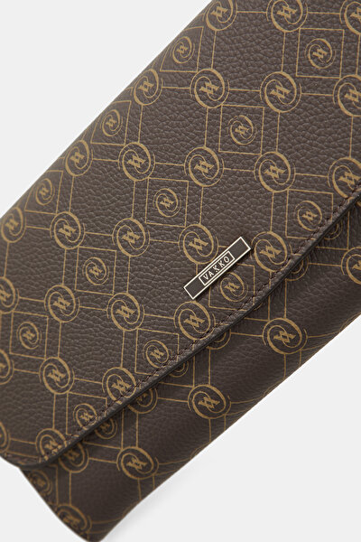 BEIGE MONOGRAM LEATHER WALLET 5