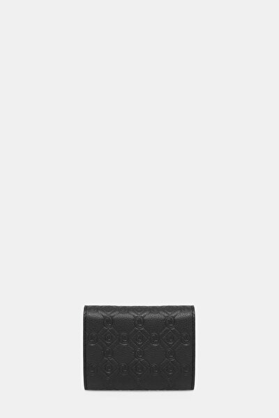 BLACK MONOGRAM LEATHER WALLET 3