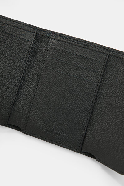 BLACK MONOGRAM LEATHER WALLET 5