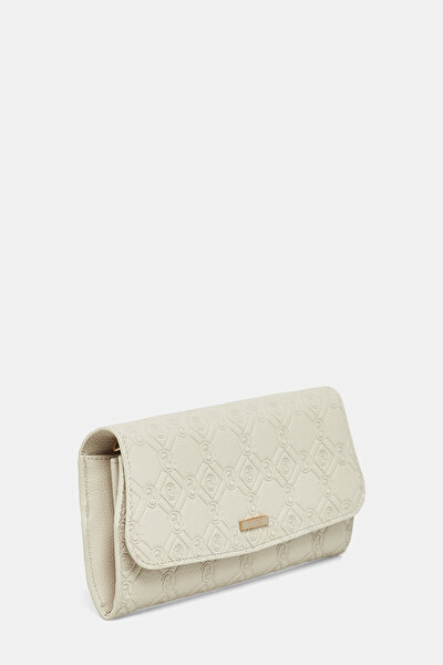 ECRU MONOGRAM LEATHER WALLET 3