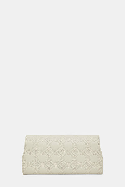 ECRU MONOGRAM LEATHER WALLET 4