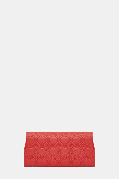 RED MONOGRAM LEATHER WALLET 4