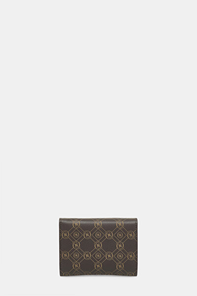 BEIGE MONOGRAM LEATHER WALLET 3