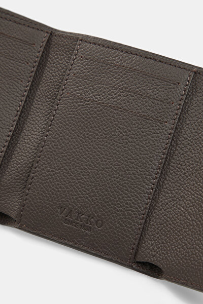 BEIGE MONOGRAM LEATHER WALLET 5