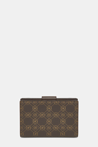 BEIGE MONOGRAM LEATHER WALLET 3