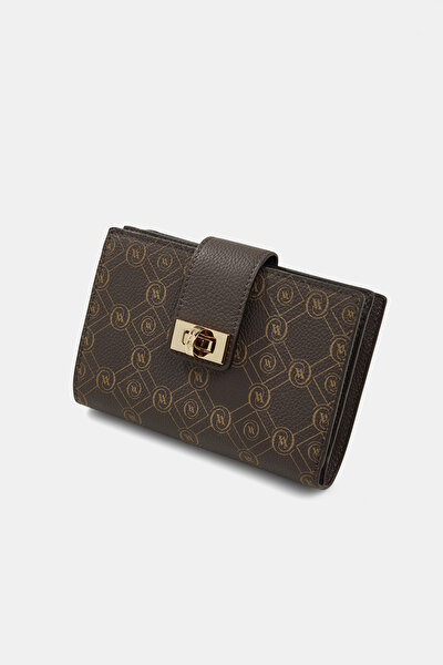 KAHVE MONOGRAM DERİ CÜZDAN 5