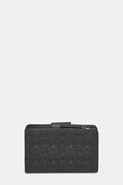 BLACK MONOGRAM LEATHER WALLET 3