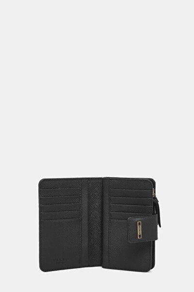 BLACK MONOGRAM LEATHER WALLET 4