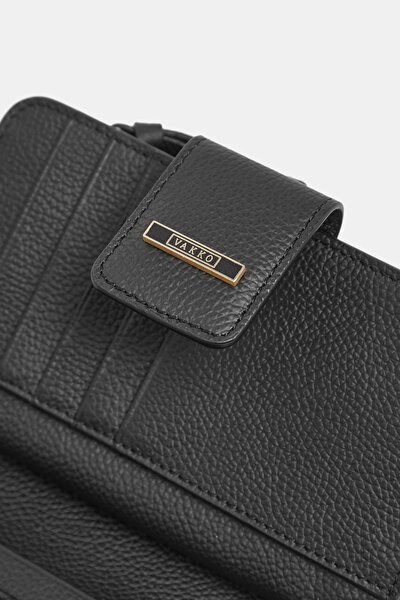 BLACK MONOGRAM LEATHER WALLET 5