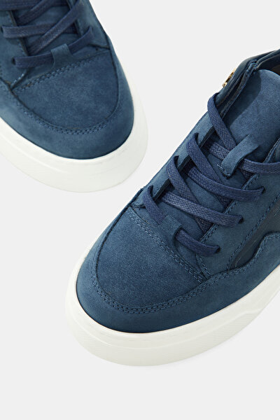 NAVY BLUE MONOGRAM LEATHER SHOE 4