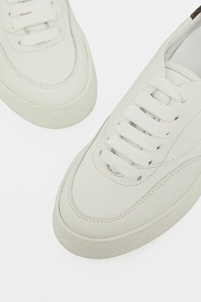 BEIGE MONOGRAM LEATHER SHOE 4