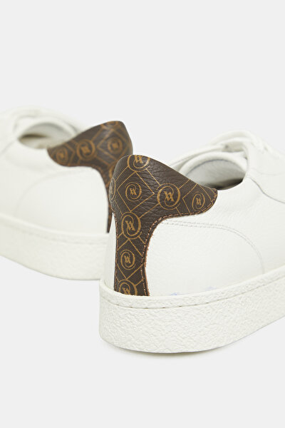 BEIGE MONOGRAM LEATHER SHOE 5