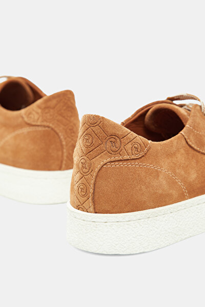 TAN MONOGRAM LEATHER SHOE 5