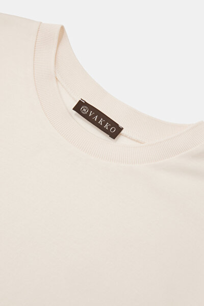 ECRU BASIC / ROUND NECKLINE SHORT SLEEVE TSHIRT 3