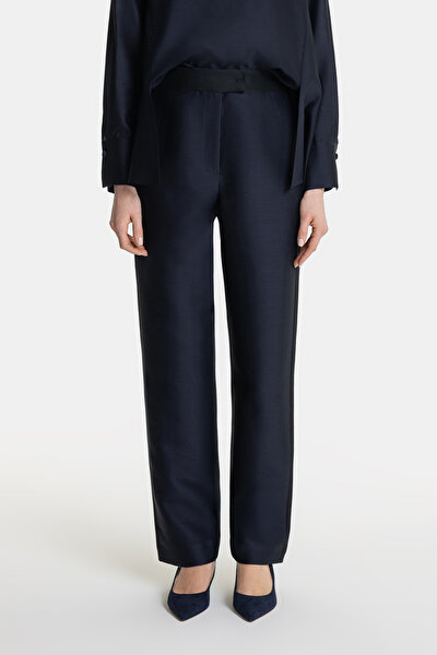 NAVY BLUE SKINNY LEG TROUSERS 3