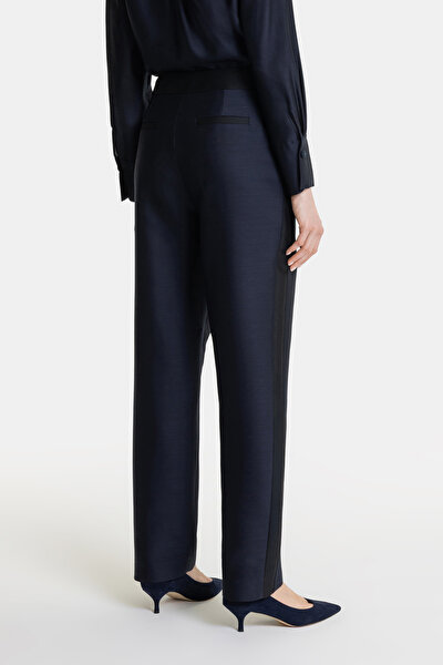 NAVY BLUE SKINNY LEG TROUSERS 4