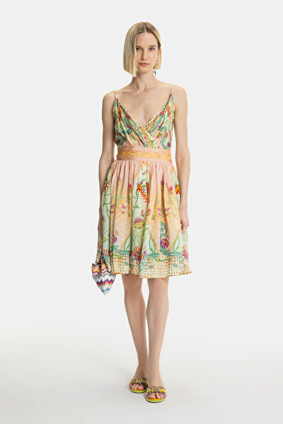 MULTICOLOR SLEEVELESS SUSPENDER DRESS 3