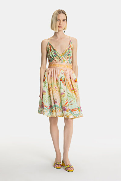 MULTICOLOR SLEEVELESS SUSPENDER DRESS 5