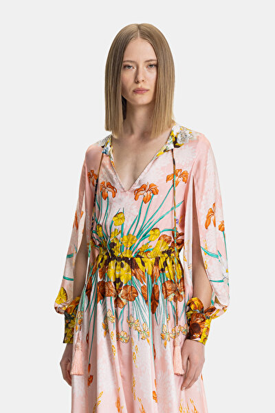 MULTICOLOR LONG SLEEVE DRESS 5