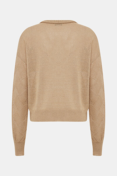 LIGHT BROWN BASIC / ROUND NECKLINE TRICOT 5